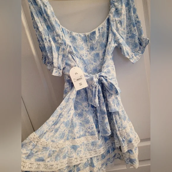 ARULA Light Blue Floral Mini Dress - Picture 9 of 11